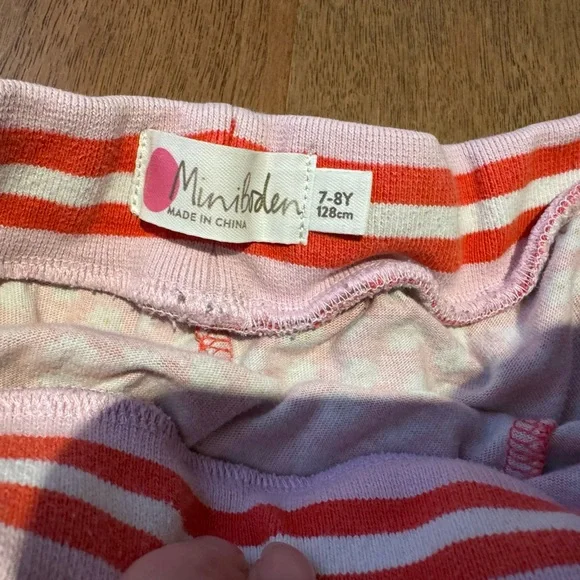 Mini Boden Orange/pink Skort with daisies and pockets size 7-8 - Picture 4 of 5